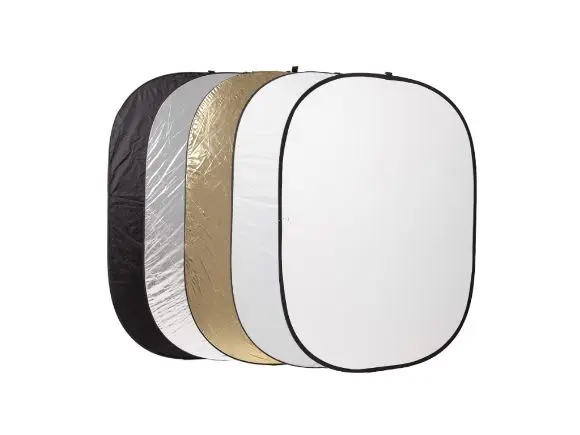數位蘋果網60X90CM 橢圓形五合一反光板(白.金.銀.黑.柔光)